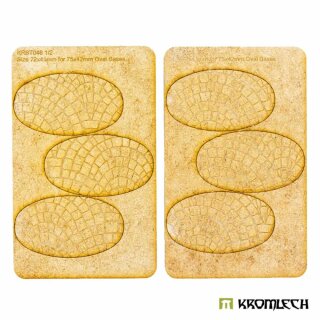 ** % SALE % ** Cobblestone 75 x 42mm Oval - Base Toppers (6)